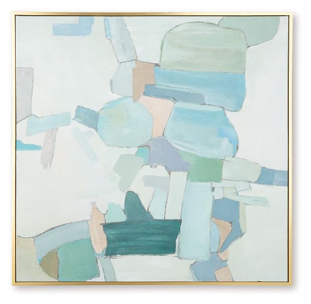 Image of Wynburn - Wall Art - White / Blue / Green