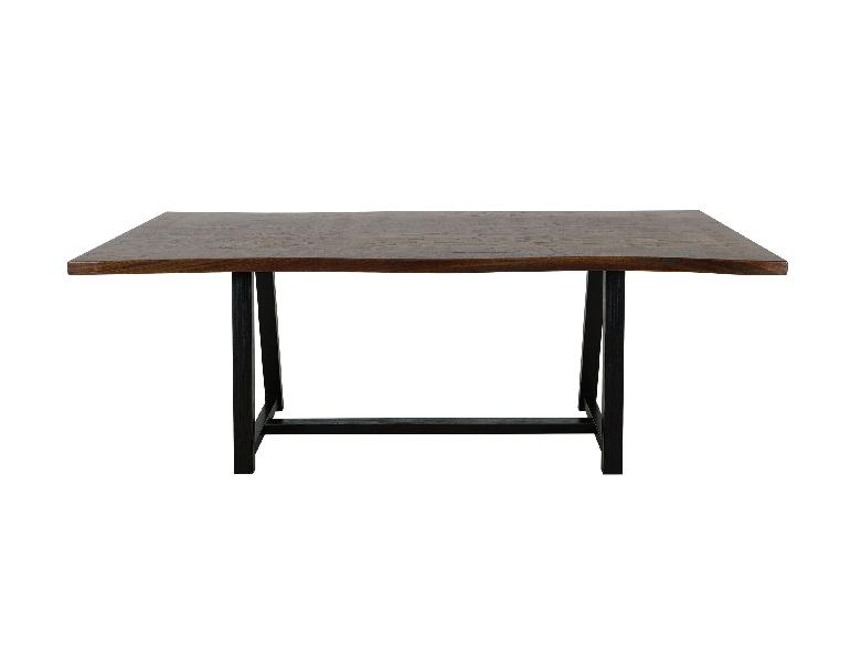 Image of Walnut - Trestle Dining Table - Walnut Brown