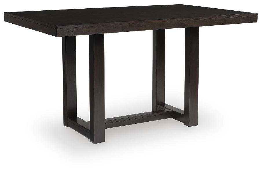Image of Neymorton - Rectangular Dining Room Counter Table - Dark Grayish Brown