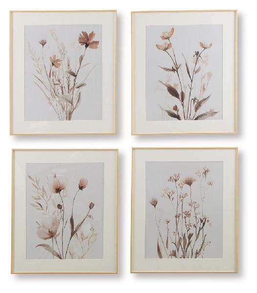 Image of Chettings - Wall Art Set (Set of 4) - Beige / Gray / Blush