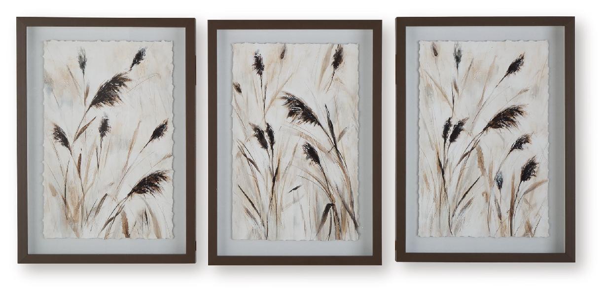 Image of Honslow - Wall Art Set (Set of 3) - Brown / Black / White