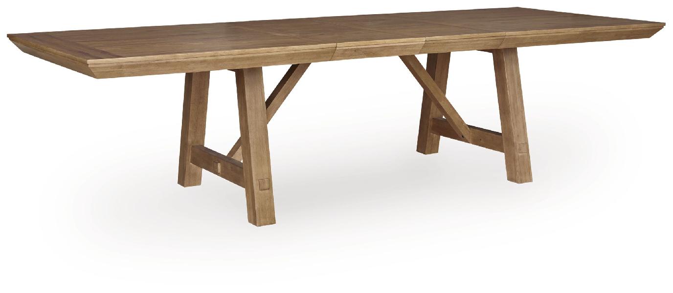 Image of Ridgester - Rectangular Dining Room Extension Table - Light Brown