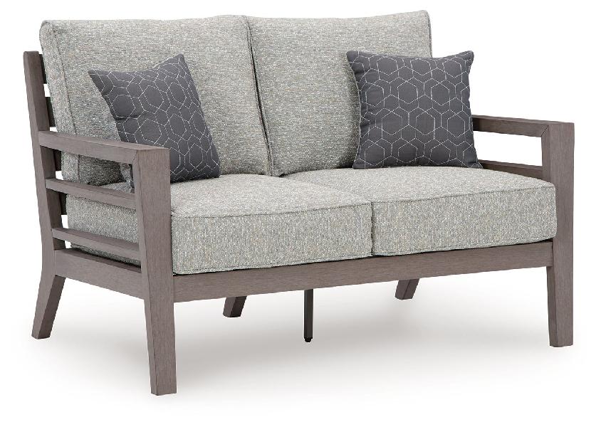 Image of Hillside Barn - Loveseat W/Cushion - Gray / Brown