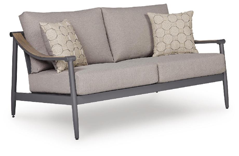Image of Ocean Beach - Loveseat With Cushion - Gray