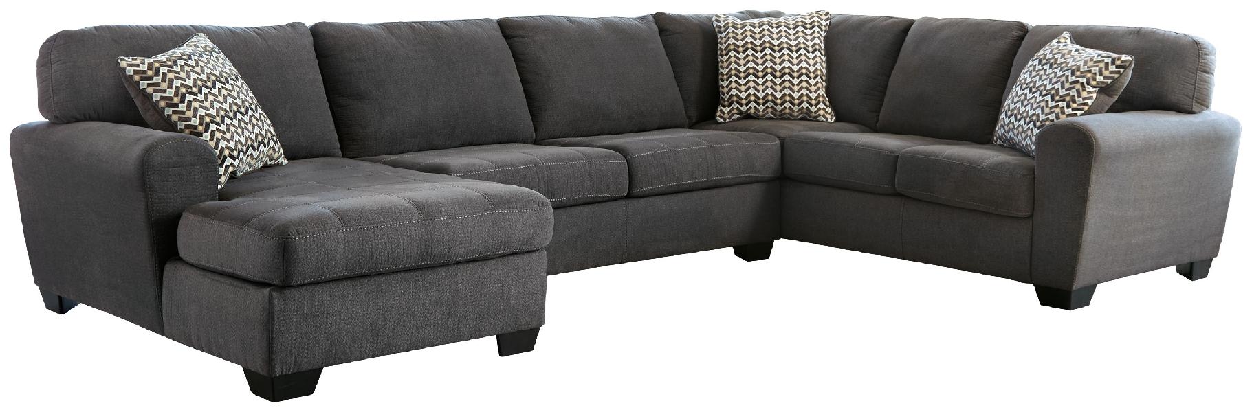 Image of Ambee - Left Arm Facing Corner Chaise 3 Pc Sectional - Slate