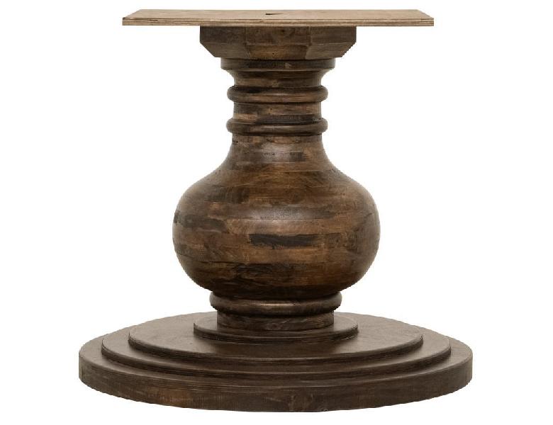 Image of Lumiere - Round Pedestal Table - Brown