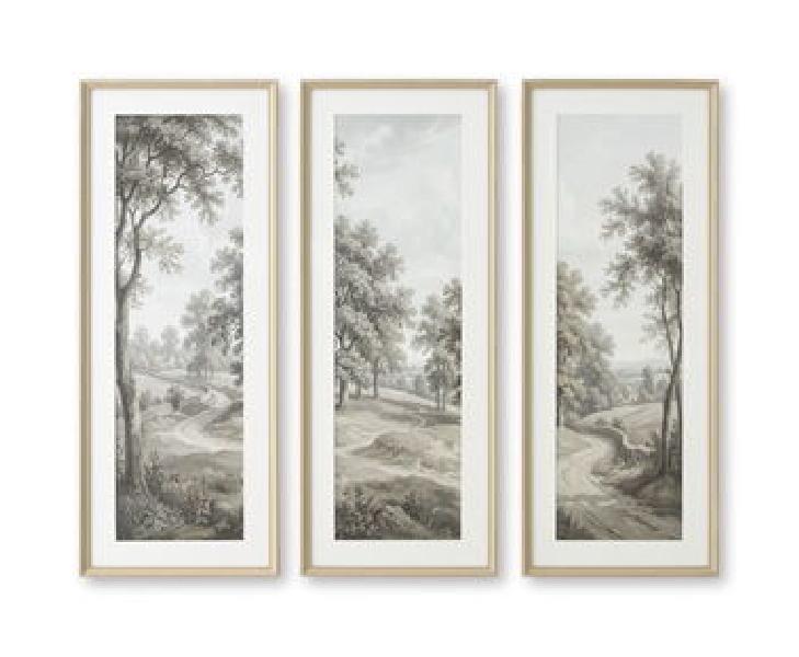 Image of Dixonburg - Wall Art Set (Set of 3) - Taupe / Gray