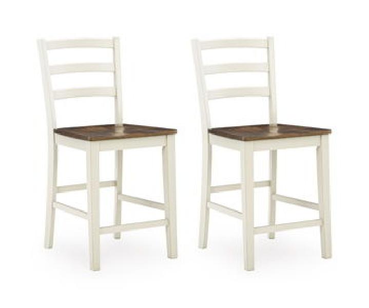 Image of Brinfern - Barstool (Set of 2) - Brown / Antique White