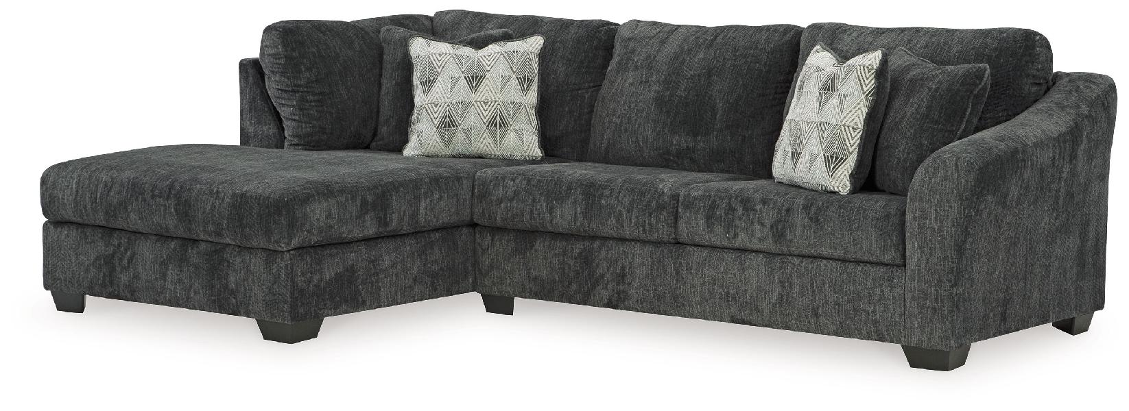 Image of Biddeford - 2-Piece Sectional With Laf Corner Chaise - Ebony