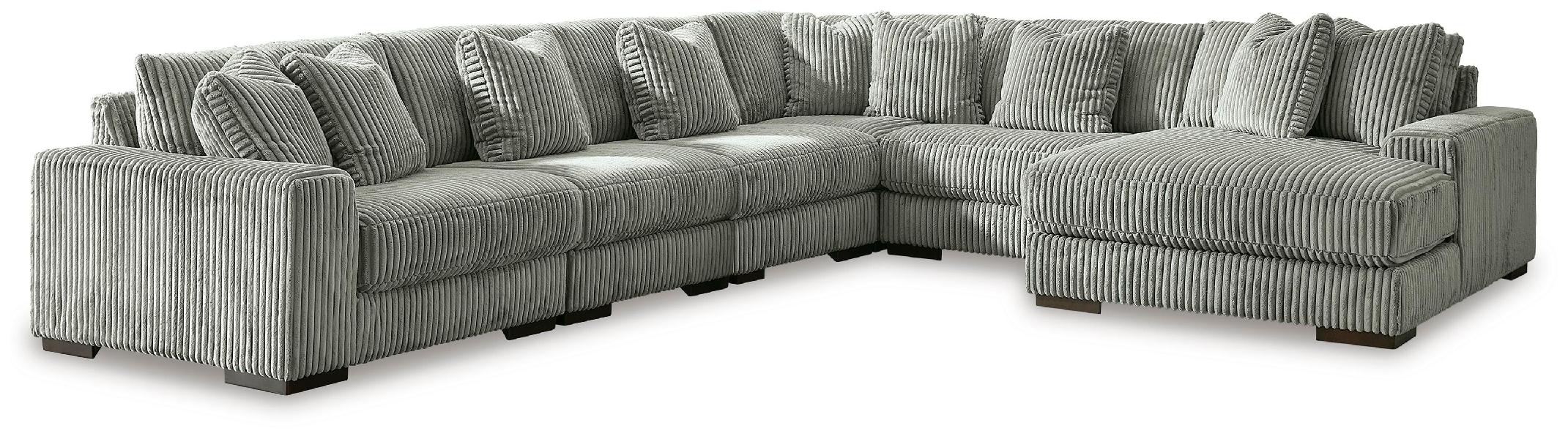 Image of Lindyn - 6-Piece Sectional With RAF Corner Chaise - Fog