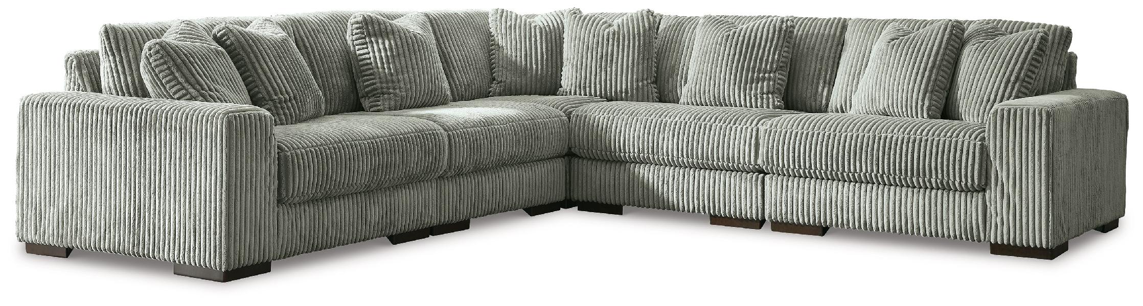 Image of Lindyn - Corner Chairs 5 Pc Sectional - Fog