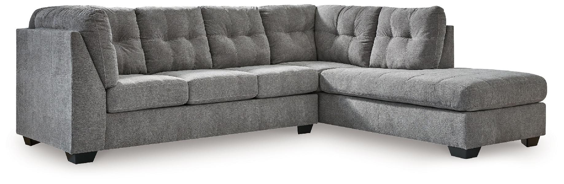 Image of Marleton - 2-Piece Sectional With Raf Corner Chaise - Gray