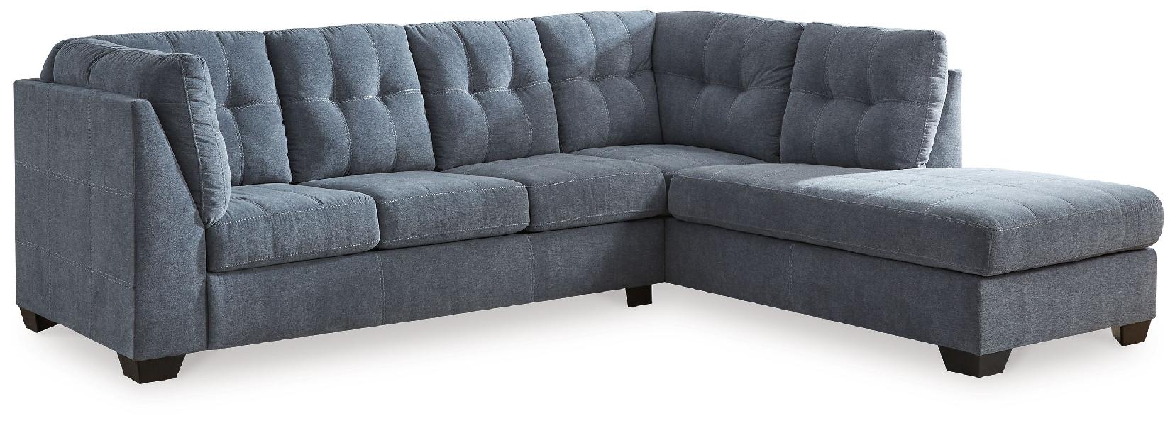 Image of Marleton - 2-Piece Sectional With Raf Corner Chaise - Denim