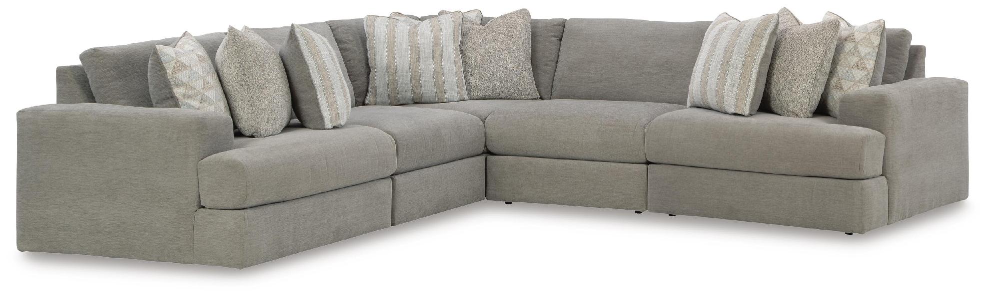 Image of Avaliyah - 5-Piece Sectional - Ash