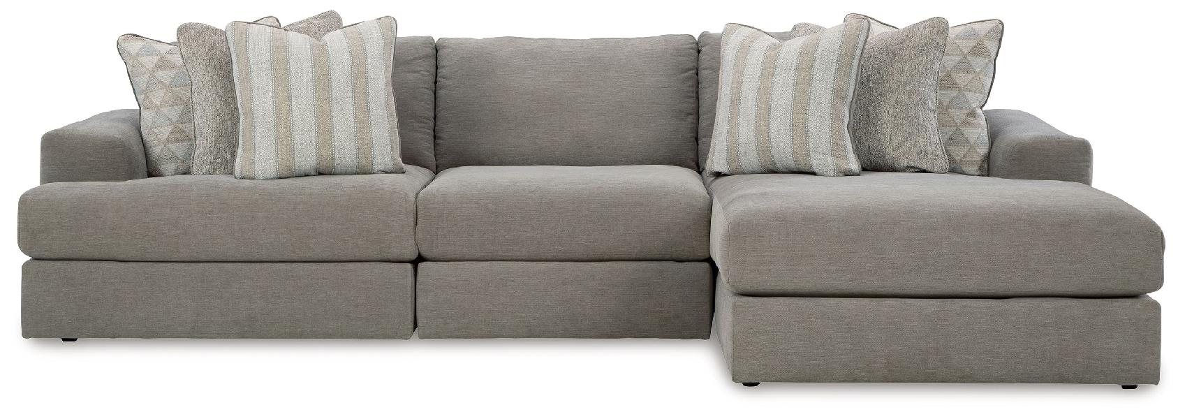 Image of Avaliyah - 3-Piece Sectional With Raf Corner Chaise - Ash
