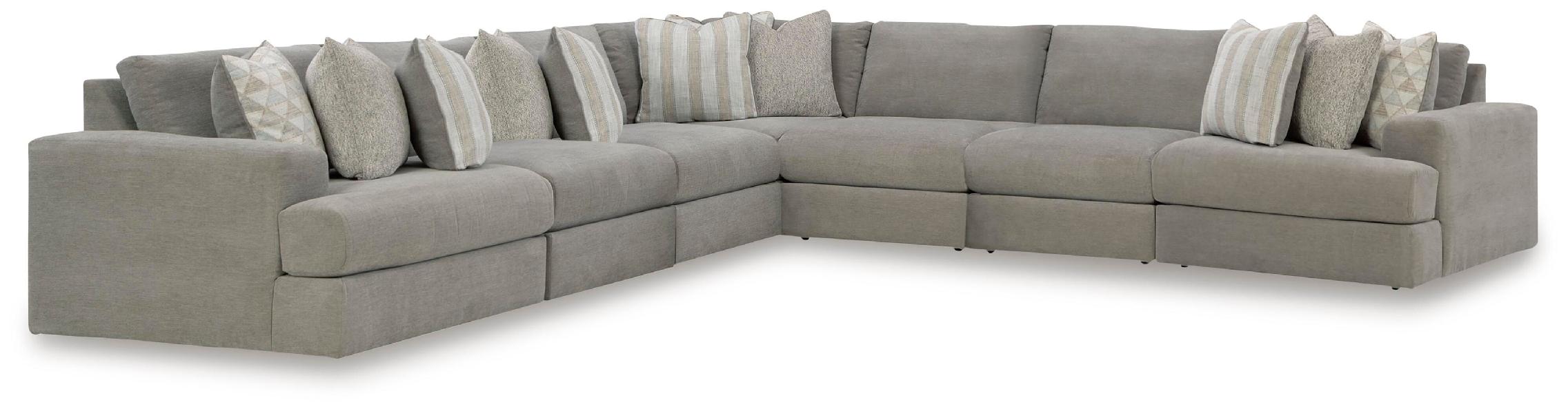 Image of Avaliyah - 7-Piece Sectional - Ash