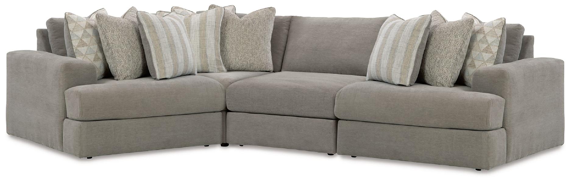 Image of Avaliyah - 4-Piece Sectional - Ash