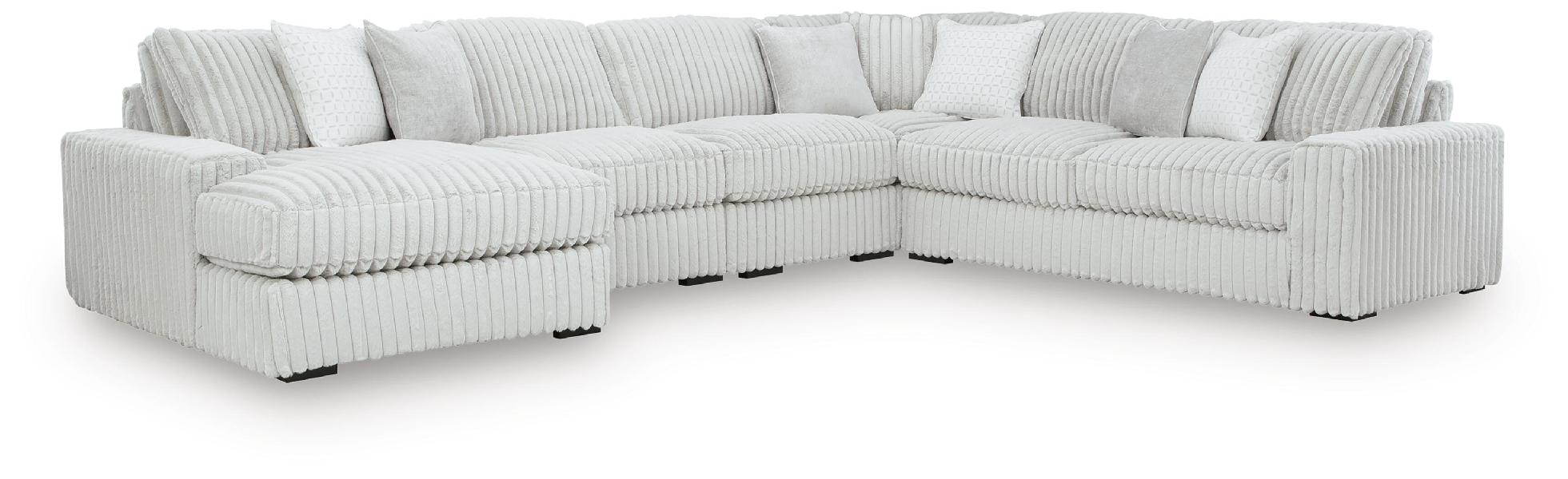 Image of Stupendous - 5-Piece Sectional With LAF Corner Chaise - Alloy