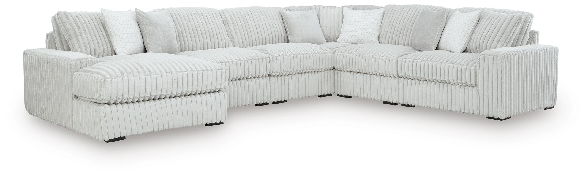 Image of Stupendous - 6-Piece Sectional With LAF Corner Chaise - Alloy