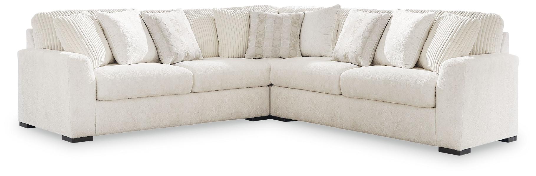 Image of Chessington - 3-Piece Sectional - Ivory