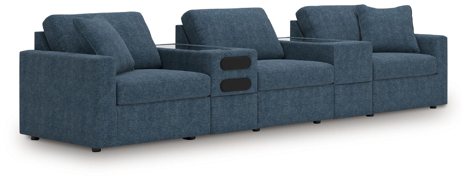 Image of Modmax - 5-Piece Sectional With Audio System And With Storage Console - Ink