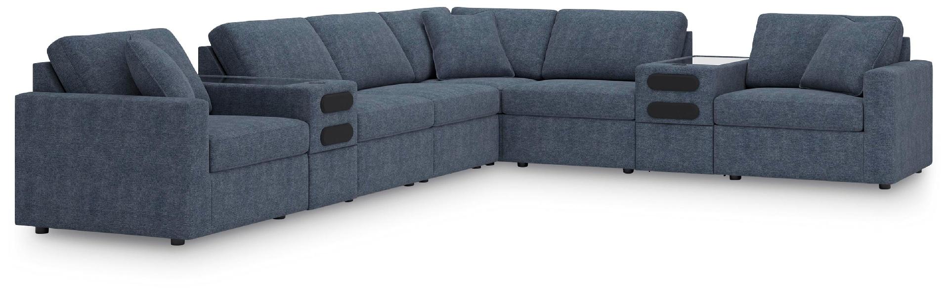 Image of Modmax - 8-Piece Sectional With 2 Audio System Consoles - Ink
