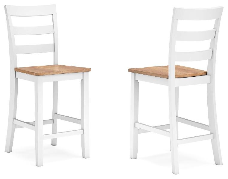 Image of Gesthaven - Barstool (Set of 2) - Natural / White