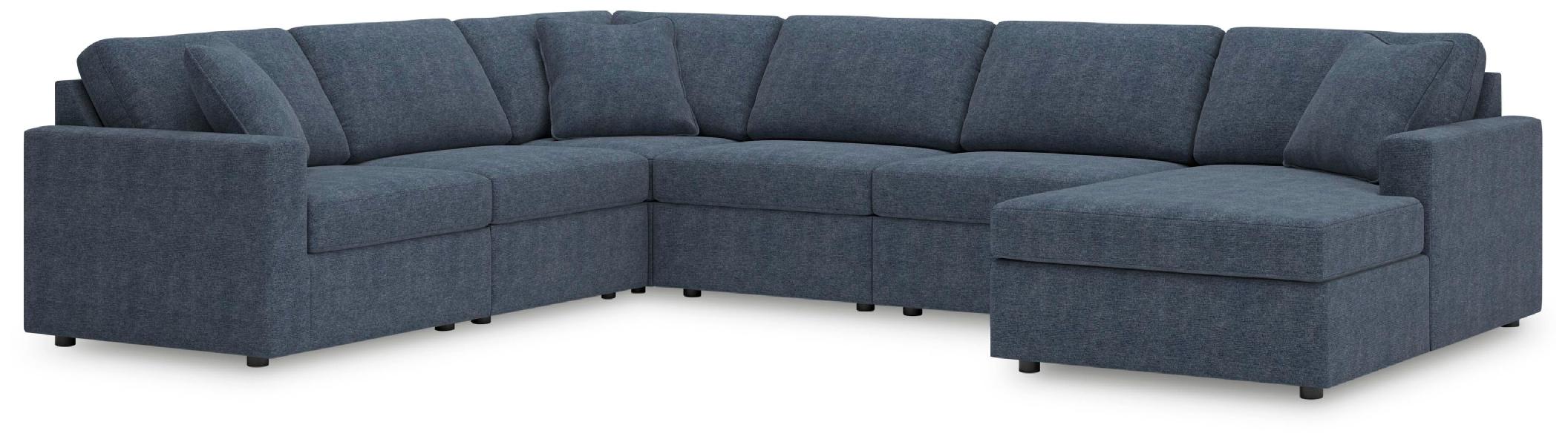 Image of Modmax - 6-Piece Sectional With Raf Corner Chaise - Ink