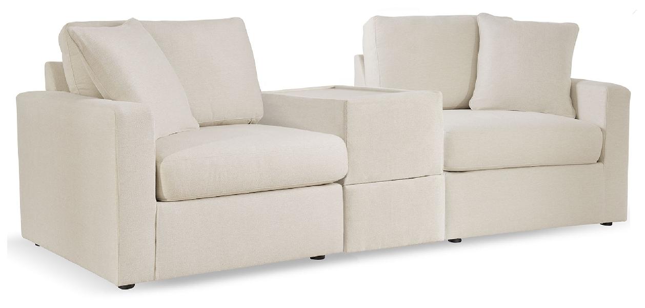 Image of Modmax - 3-Piece Sectional With Storage Console - Oyster