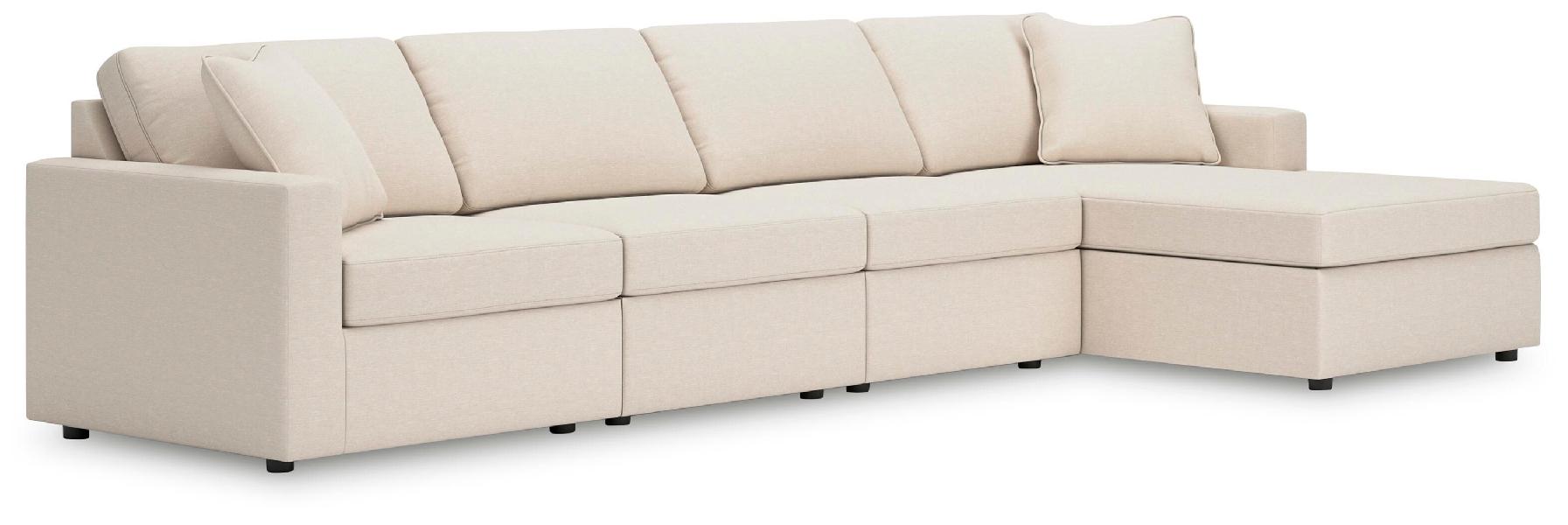 Image of Modmax - 4-Piece Sectional With Raf Corner Chaise - Oyster