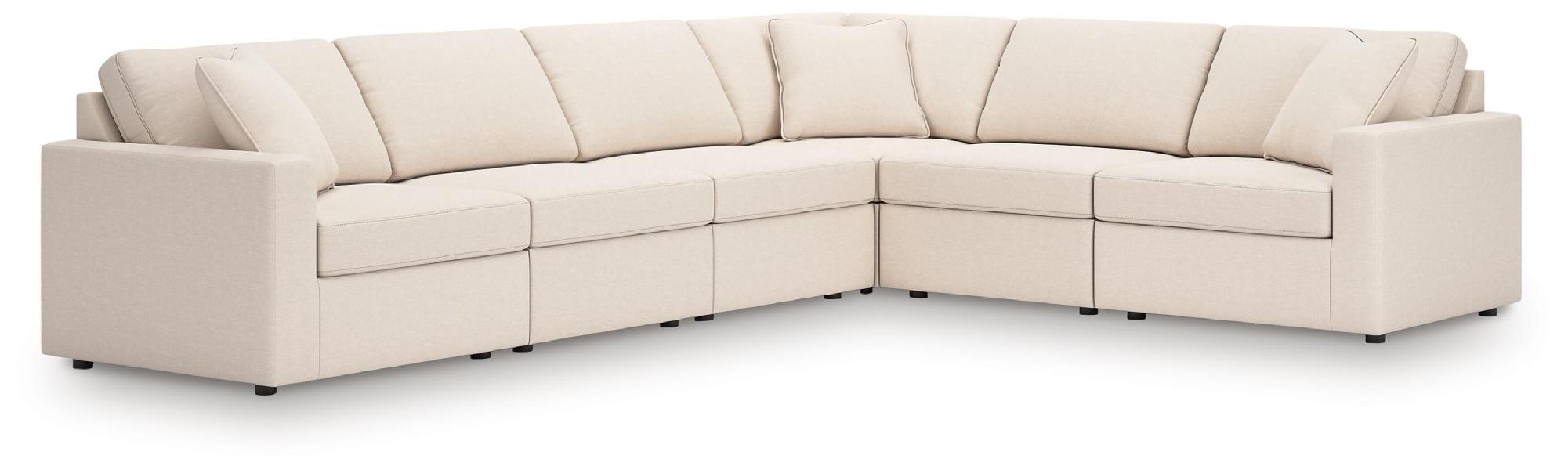 Image of Modmax - 6-Piece Sectional With Laf Corner Chair And Raf Corner Chair - Oyster