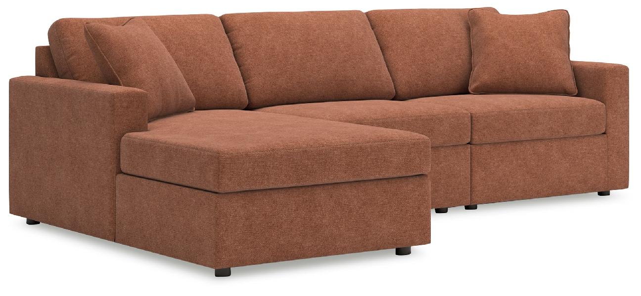 Image of Modmax - 3-Piece Sectional With Laf Corner Chaise - Spice