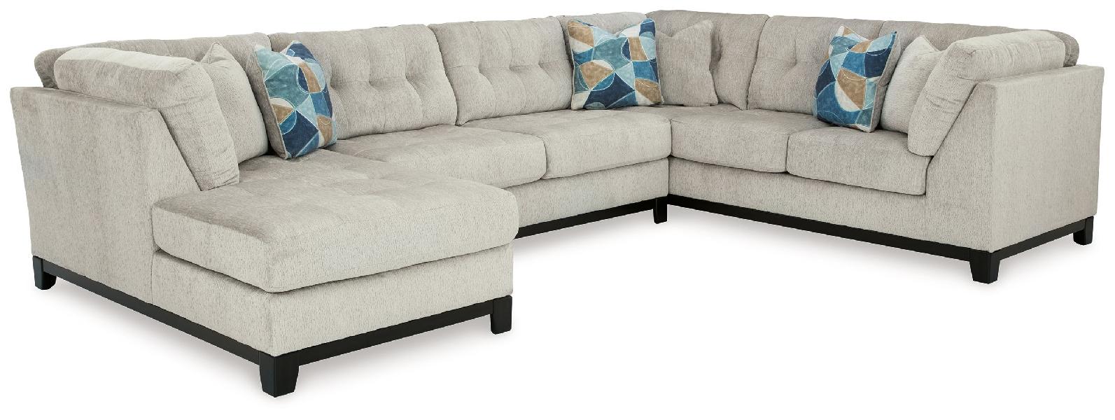 Image of Maxon Place - 3-Piece Sectional With Laf Corner Chaise - Stone