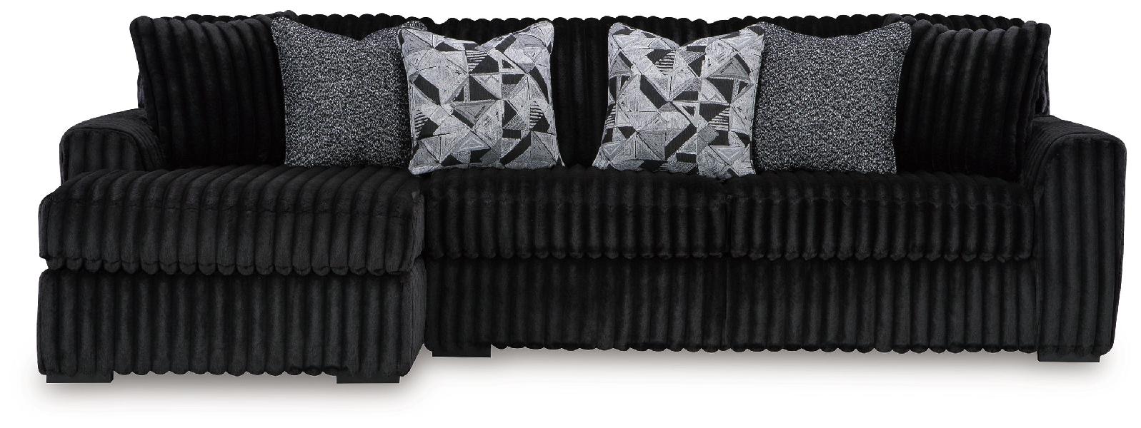Image of Midnight-Madness - 2-Piece Sectional Sofa With Laf Corner Chaise - Onyx