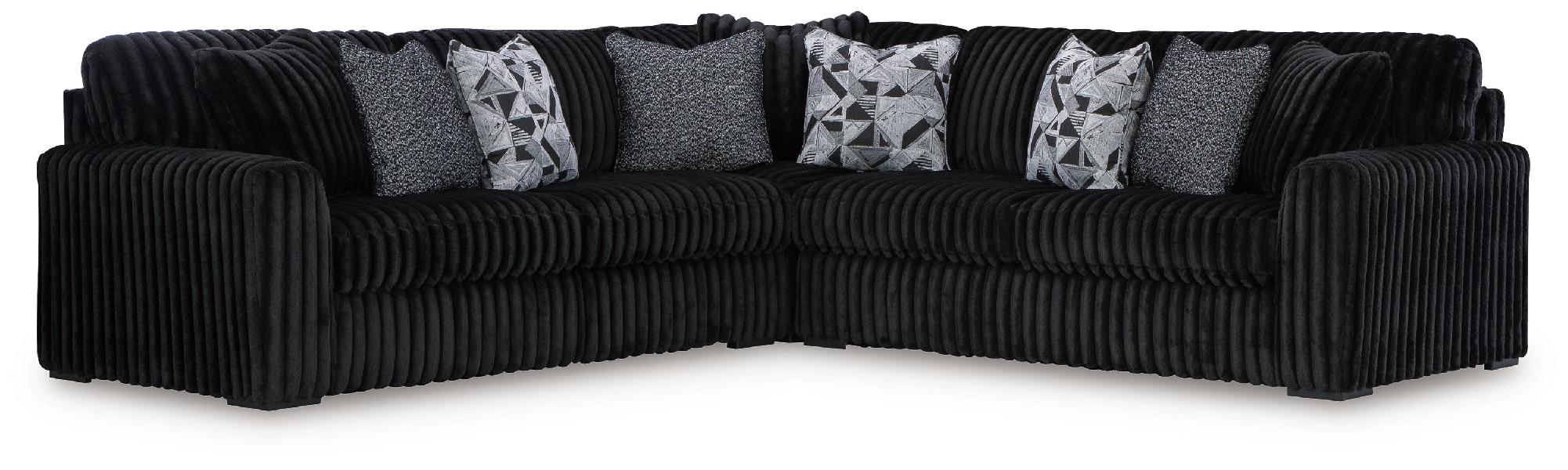Image of Midnight-Madness - 3-Piece Sectional - Onyx