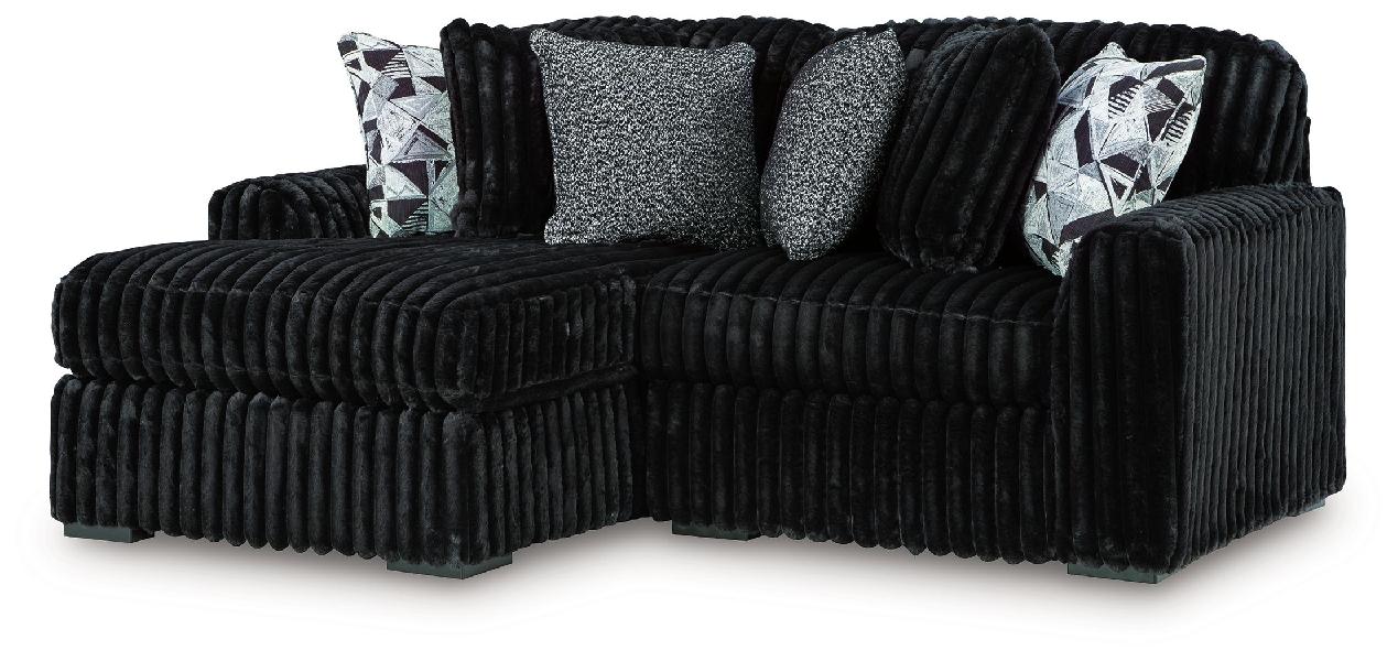 Image of Midnight-Madness - 2-Piece Sectional With Laf Corner Chaise - Onyx