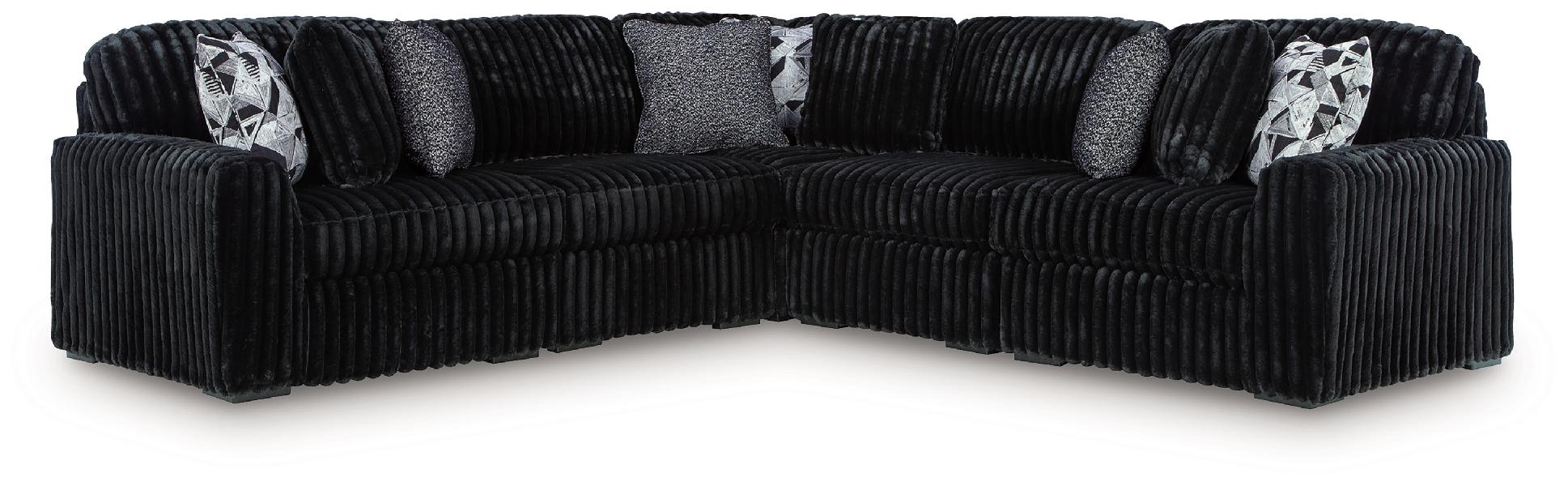 Image of Midnight-Madness - 5-Piece Sectional - Onyx