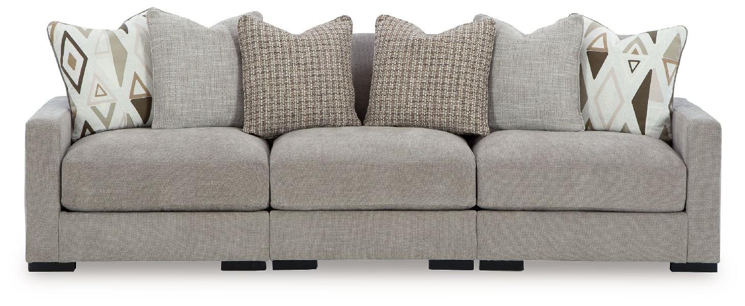 Image of Aslan Court - 3-Piece Sofa Sectional - Pebble