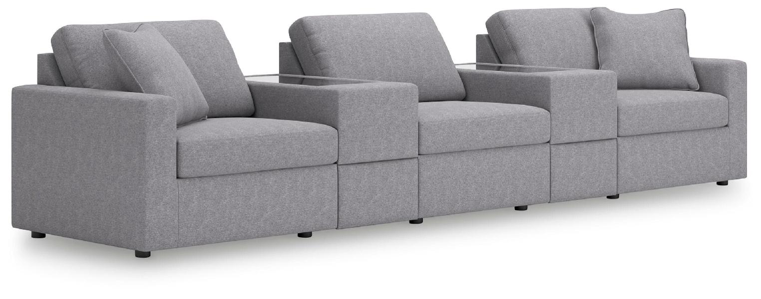 Image of Modmax - 5-Piece Sectional With Storage Consoles - Granite