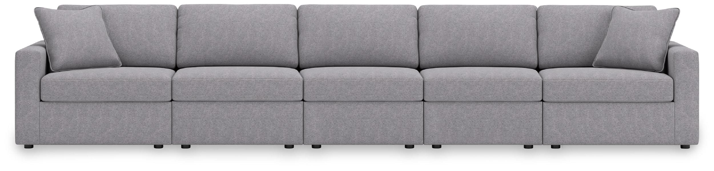 Image of Modmax - 5-Piece Sectional With 3 Armless Chairs - Granite