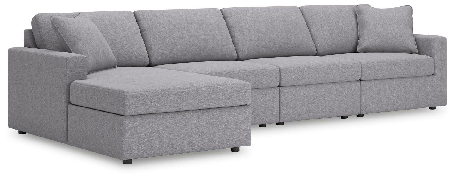 Image of Modmax - 4-Piece Sectional With Laf Corner Chaise - Granite