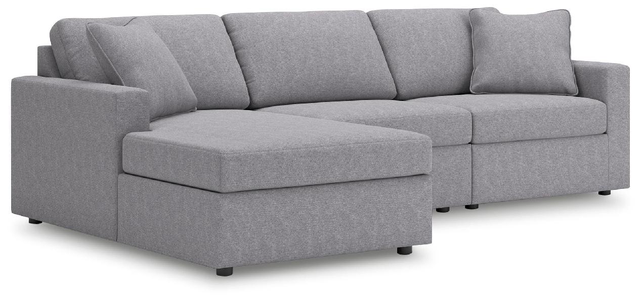 Image of Modmax - 3-Piece Sectional Sofa With LAF Corner Storage Chaise - Granite