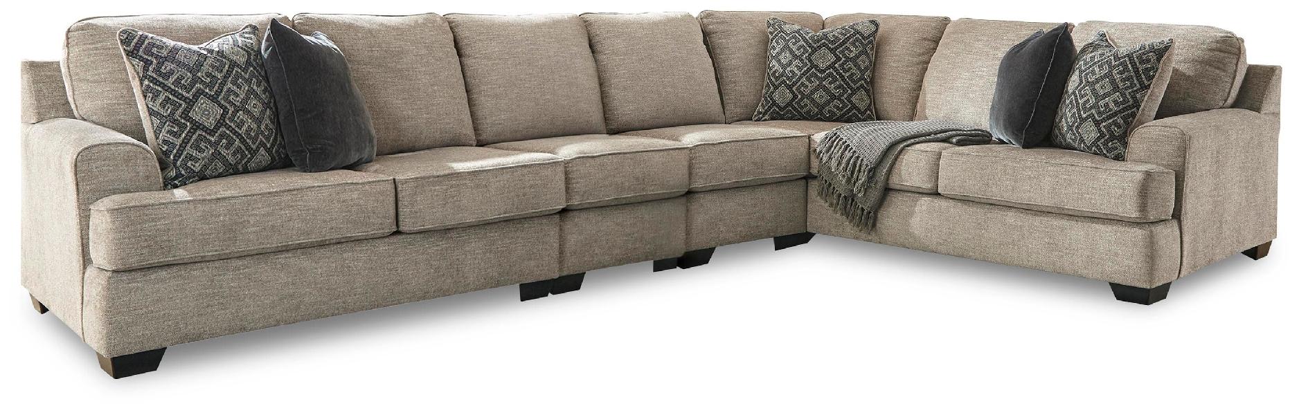 Image of Bovarian - 4-Piece Sectional With LAF Loveseat - Stone