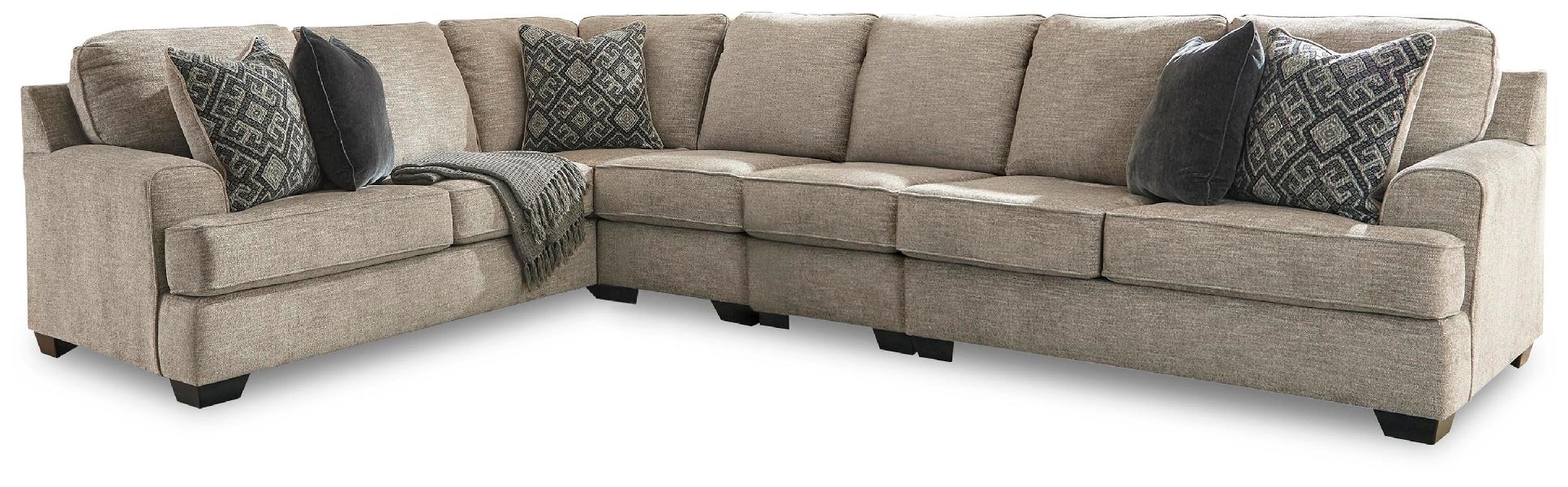 Bovarian - 4-Piece Sectional With RAF Loveseat - Stone