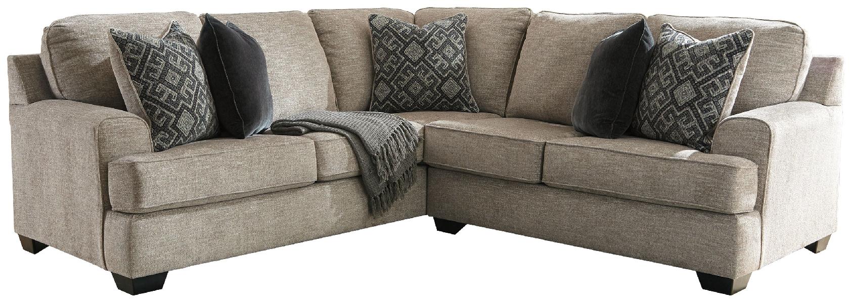 Image of Bovarian - Left Arm Facing Sofa With Corner Wedge 2 Pc Sectional - Stone