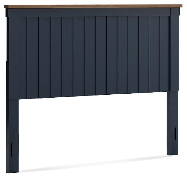 Image of Landocken - Queen Panel Headboard - Brown / Blue