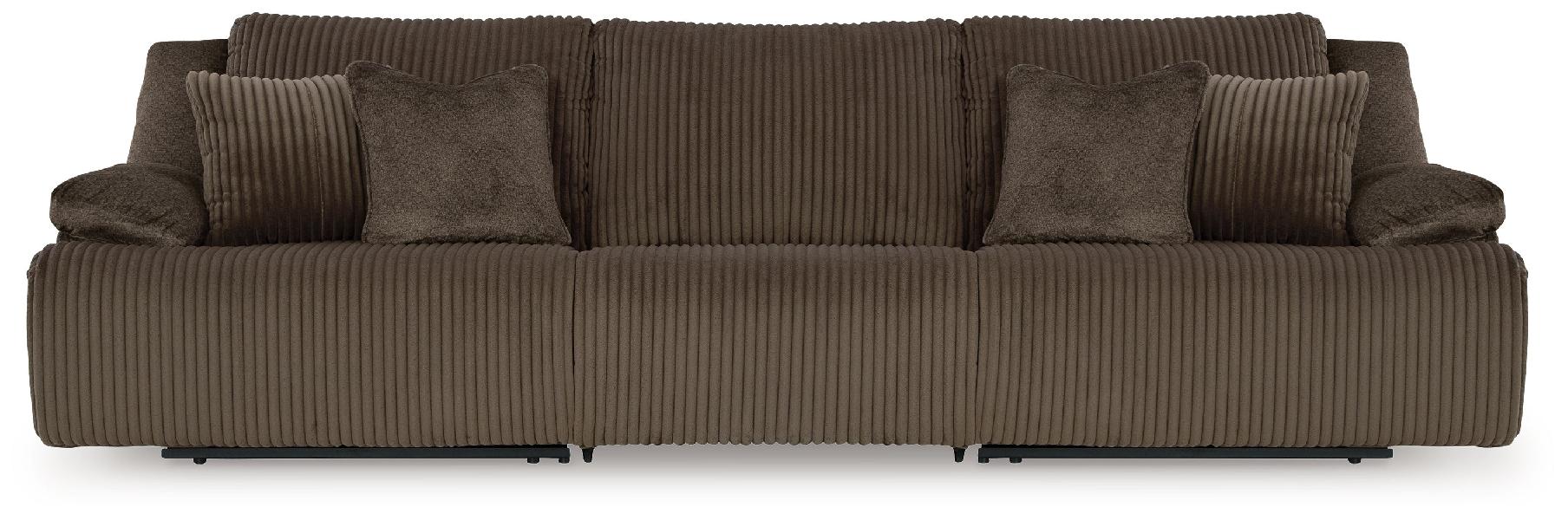 Image of Top Tier - 3-Piece Reclining Sectional Sofa - Chocolate