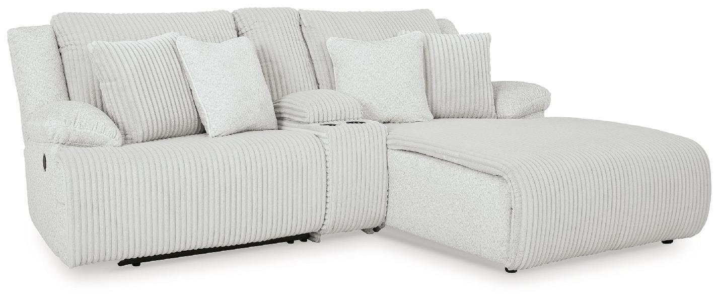 Image of Top Tier - 3-Piece Reclining Sectional Sofa With Raf Chaise - Alloy