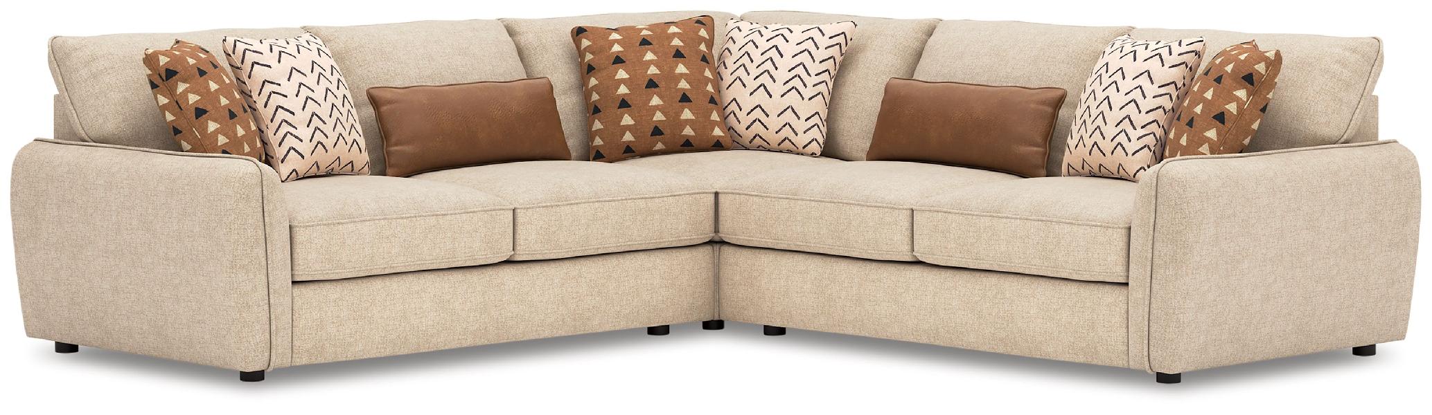 Image of Seyler - 3-Piece Sectional - Sand