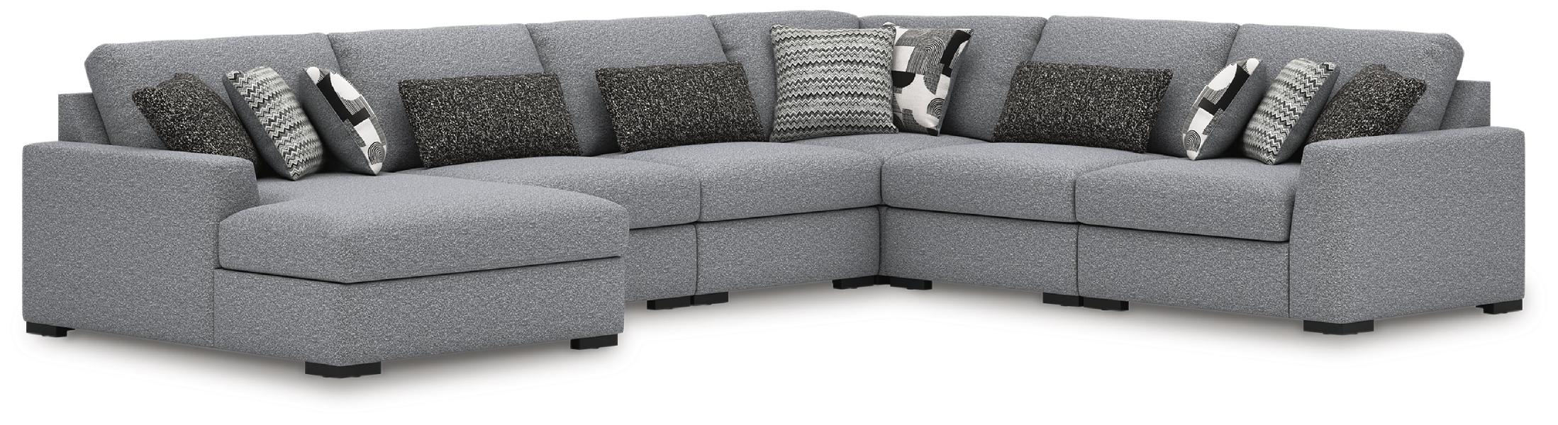 Image of Bealton - 6-Piece Sectional With LAF Corner Chaise - Salt And Pepper